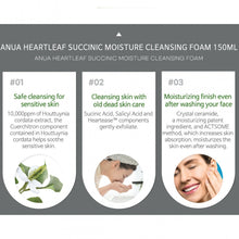 Load image into Gallery viewer, Anua Heartleaf Succinic Moisture Cleansing Foam 150ml
