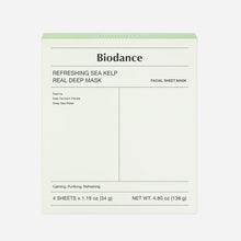 Load image into Gallery viewer, Biodance Refreshing Sea Kelp Real Deep Mask 4EA