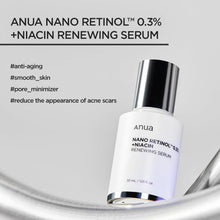 Load image into Gallery viewer, Anua Nano Retinol 0.3% + Niacin Renewing Serum 30ml