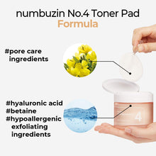 Load image into Gallery viewer, Numbuzin No.4 Pore Zero Peeled Egg Toner Pad 190ml/70EA