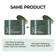 Load image into Gallery viewer, Numbuzin No.3 Pore & Makeup Cleansing Balm with Creen Tea and Charcoal 85g