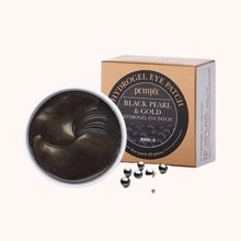 Load image into Gallery viewer, Petitfee Black Pearl & Gold Hydrogel Eye Patch 60EA