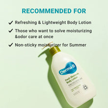 Load image into Gallery viewer, Derma:B Fresh Moisture Body Lotion 400ml