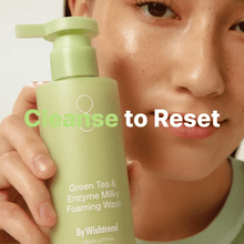 Load image into Gallery viewer, By Wishtrend Green Tea & Enzyme Milky Foaming Wash 140ml Exp: 12.08.2025
