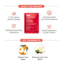 Load image into Gallery viewer, By Wishtrend Natural Vitamin 21.5 Enhancing Sheet Mask