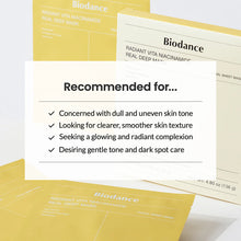 Load image into Gallery viewer, Biodance Radiant Vita Niacinamide Real Deep Mask 4EA