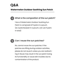 Load image into Gallery viewer, Heimish Watermelon Soothing Sun Patch 5pcs