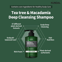 Load image into Gallery viewer, KUNDAL Tea Tree &amp; Macadamia Deep Cleansing Shampoo 500ml - [3 Types]