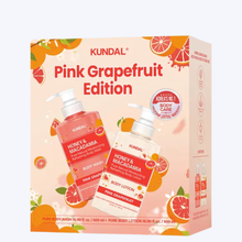 Load image into Gallery viewer, KUNDAL Honey &amp; Macadamia Pink Grapefruit Edition [Body Wash 500ml + Body Lotion 500ml]