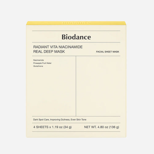 Biodance Radiant Vita Niacinamide Real Deep Mask 4EA