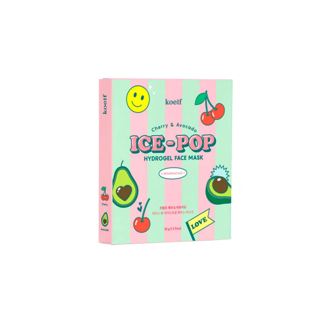 KOELF Cherry & Avocado ICE-POP Hydrogel Mask 5EA