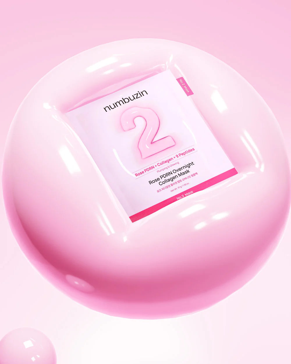 Numbuzin No.2 Rose PDRN Overnight Collagen Mask 4EA