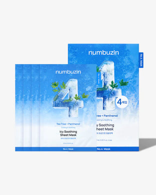 Numbuzin No.4 Icy Soothing Sheet Mask 4EA