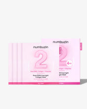 Load image into Gallery viewer, Numbuzin No.2 Rose PDRN Overnight Collagen Mask 4EA