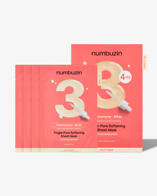 Numbuzin No.3 Tingle-Pore Softening Sheet Mask 4EA