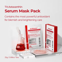 Load image into Gallery viewer, Dr. Melaxin Tx-Astaxanthin Brightening Serum Mask 5EA