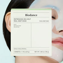 Load image into Gallery viewer, [1+1] Biodance Refreshing Sea Kelp Real Deep Mask 4EA