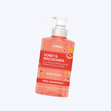 Load image into Gallery viewer, KUNDAL Honey &amp; Macadamia Pink Grapefruit Edition [Body Wash 500ml + Body Lotion 500ml]