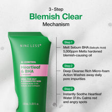 Load image into Gallery viewer, Nineless A-Control Heartleaf &amp; BHA Cleanser 120ml