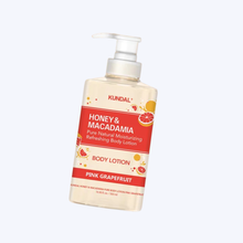 Load image into Gallery viewer, KUNDAL Honey &amp; Macadamia Pink Grapefruit Edition [Body Wash 500ml + Body Lotion 500ml]