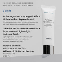 Load image into Gallery viewer, Heimish Moringa Ceramide Hyaluronic Hydrating Watery Sunscreen 50ml