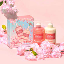 Load image into Gallery viewer, KUNDAL Honey &amp; Macadamia Cherry Blossom Edition [Shampoo 500ml +Treatment 500ml]