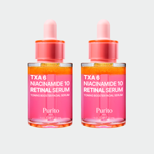 Load image into Gallery viewer, PURITO TXA 6 Niacinamide 10 Retinal Serum 30ml Double Pack