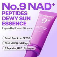 Load image into Gallery viewer, Numbuzin No.9 Nad+ 9 Peptides Dewy Sun Essence 50ml