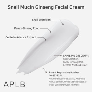 APLB Snail Mucin Ginseng Facial Cream 55ml