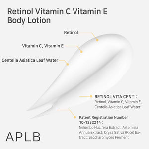APLB Retinol Vitamin C Vitamin E Body Lotion 300ml