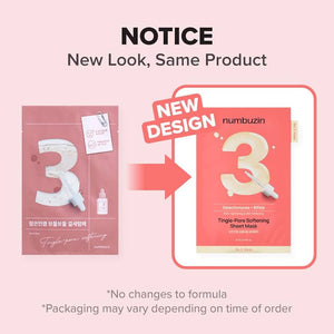 Numbuzin No.3 Tingle-Pore Softening Sheet Mask 4EA
