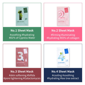 Numbuzin No.2 Water Collagen 65% Voluming Sheet Mask 4EA