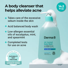 Load image into Gallery viewer, Derma:B AC Control Body Wash 420ml