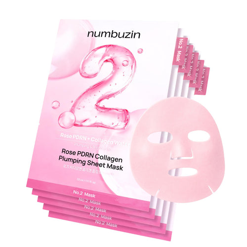 Numbuzin No.2 Rose PDRN Collagen Plumping Sheet Mask 5EA