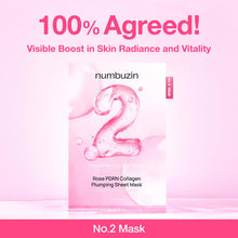 Load image into Gallery viewer, Numbuzin No.2 Rose PDRN Collagen Plumping Sheet Mask 5EA