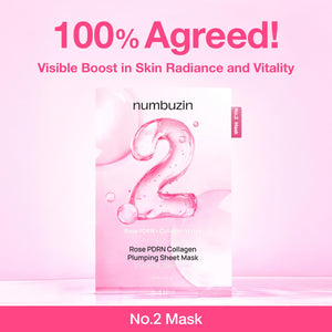 Numbuzin No.2 Rose PDRN Collagen Plumping Sheet Mask 5EA