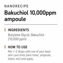 Load image into Gallery viewer, Nano Recipe Bakuchiol 10,000ppm Ampoule 30ml