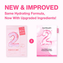 Load image into Gallery viewer, Numbuzin No.2 Rose PDRN Collagen Plumping Sheet Mask 5EA