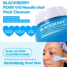Load image into Gallery viewer, KIKIGLOW BLACKBERRY PDRN V10 Needle Shot Pack Cleanser 100ml