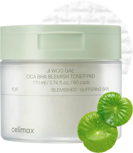 celimax Ji Woo Gae Cica BHA Blemish Toner Pad 60EA