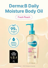 Load image into Gallery viewer, Derma:B Daily Moisture Body Oil Fresh Peach 200ml