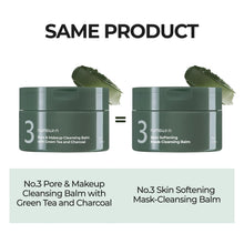 Load image into Gallery viewer, [1+1] Numbuzin No.3 Pore &amp; Makeup Cleansing Balm with Creen Tea and Charcoal 85g