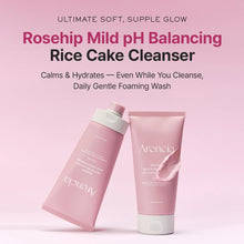Load image into Gallery viewer, Arencia Rosehip Mild PH Balancing Rice Cake Cleanser 150g