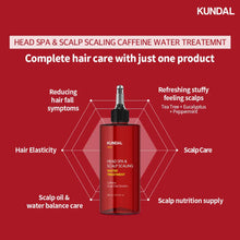 Load image into Gallery viewer, KUNDAL Head Spa &amp; Scalp Scaling Caffeine Water Treatment 100ml