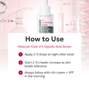 Nineless Molecule-Clear 5% Glycolic Acid Serum 30ml