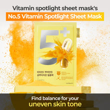 Load image into Gallery viewer, numbuzin No.5 Vitamin Spotlight Sheet Mask 4EA
