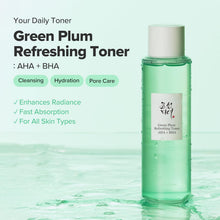 Load image into Gallery viewer, Beauty of Joseon Green Plum Refreshing Toner : AHA + BHA 150ml