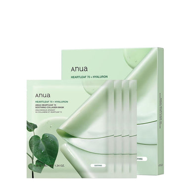 Anua Heartleaf 70 Soothing Collagen Mask 4EA