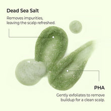 Load image into Gallery viewer, Kundal Matcha &amp; Kale Clarifying Sea Salt Scalp Scrub 200g