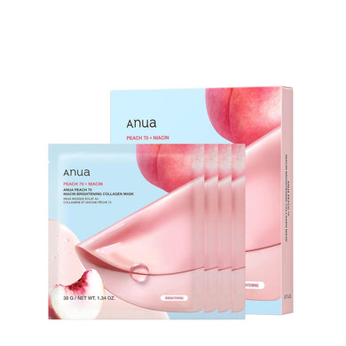 Anua Peach 70 Niacin Brightening Collagen Mask 4EA